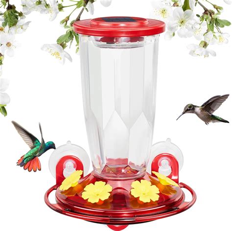 Amazon.com : Kingsyard Solar Window Hummingbird Feeders with 4 Feeding ...