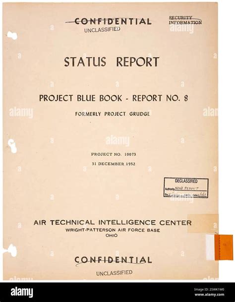 Project Blue Book, Status Report Number Eight. Project Blue Book was ...