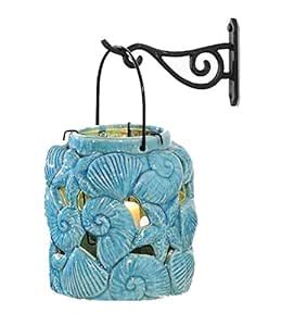 Gift Craft Ceramic Lantern with Sea Shells : Amazon.in: Home & Kitchen