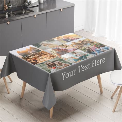 Custom Tablecloth Photo Collage,personalized Photo Tablecloths,washable ...