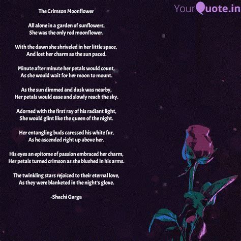 The Crimson Moonflower A... | Quotes & Writings by Shachi Garga | YourQuote