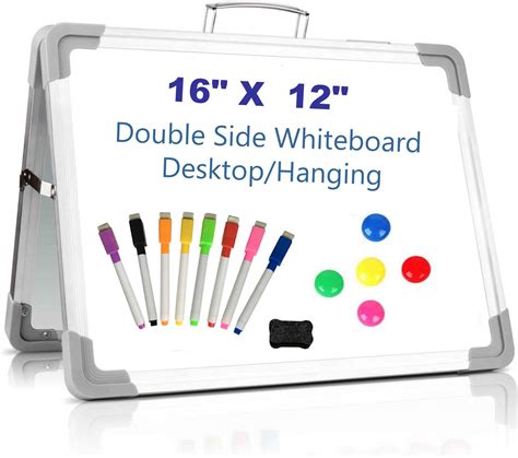 Buy LOBZON Dry Erase White Board, 16"X12" Magnetic Small Dry Erase ...