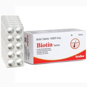 Refollium Advanced Biotin 10000 mcg For Strong Hair, Hair Fall Control ...