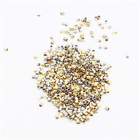 ELECTROPRIME 1000-Piece Mix Tube Crimp Beads for Jewelry Making, 1.5mm ...