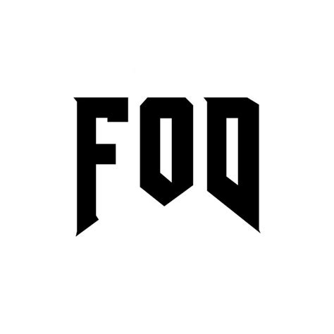 Fod letter logo design for technology company fod logo design black and ...