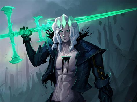 League of legends anime character Viego with green sword in hand HD ...