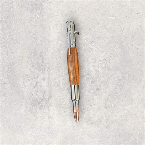 Mahogany With Chrome Finish Bolt Action Rifle Pen - Etsy