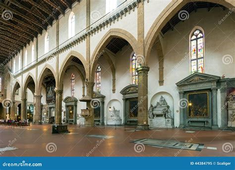 The Interior of the Basilica of Santa Croce in Florence Editorial Image ...