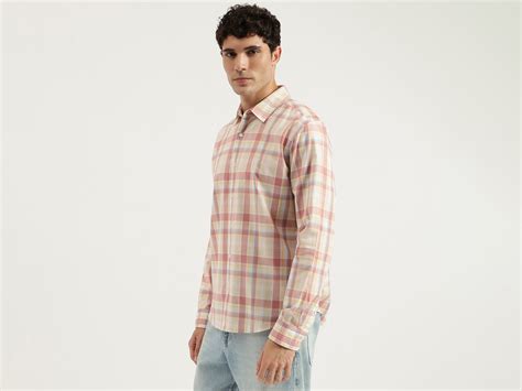 Regular Fit Spread Collar Checkered Pastel Oxford Shirt – United Colors ...
