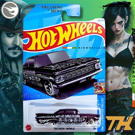 |1649/- || 59 CHEVY IMPALA TREASURE HUNT [TH] - HOT WHEELS – RIOWHEELS