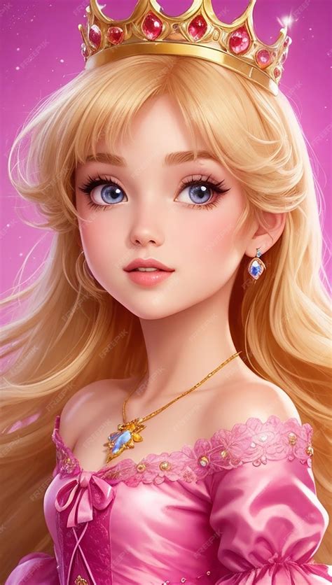 Premium Photo | Beautiful princess cute girl cartoon character