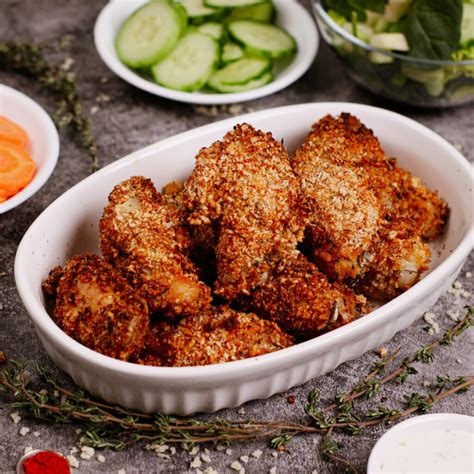 Crunchy & Juicy Air Fryer Breaded Chicken Wings, Ready in 30 Minutes