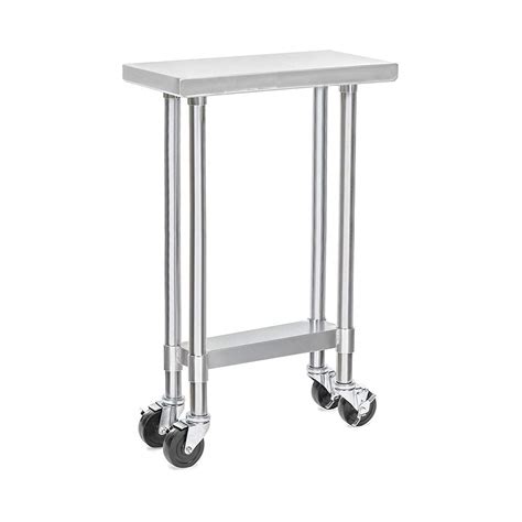 INDIAN DECOR 55277 Stainless Steel Work Table 24" x 12" x 26" Height w ...