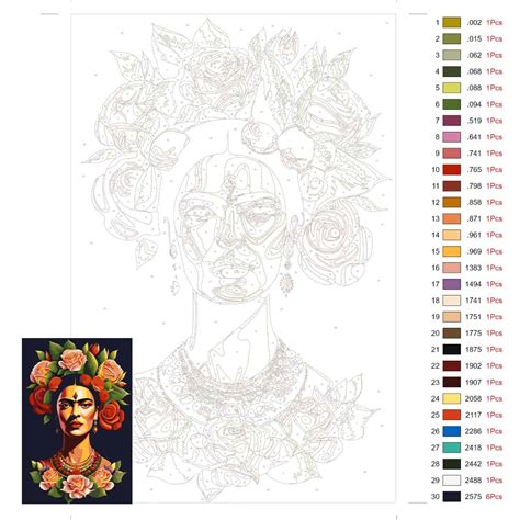Frida Kahlo Painting by Numbers kit