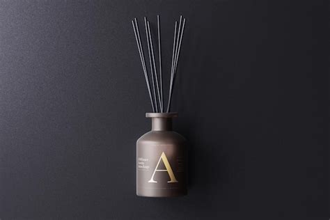 Reed diffuser dark setup mockups | Premium PSD