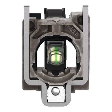 ZB4BVG3 - green light block with body/fixing collar integral LED 110 ...