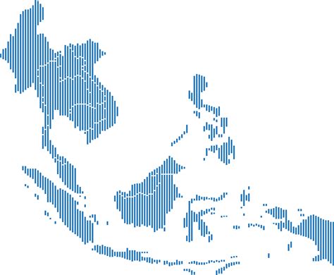 Simplicity modern abstract geometry South East Asia or Asean map. 14429754 PNG