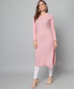 BUDAPEST Women Self Design Straight Kurta - Buy BUDAPEST Women Self ...