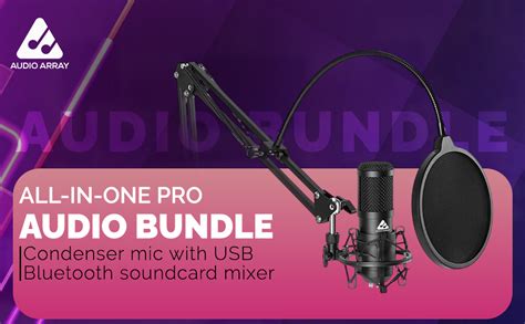 Audio Array All in 1 Pro Bundle | Condenser Mic with USB Bluetooth ...