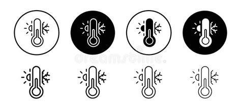 Hot and Cold Temperature of Air or Liquid Water Bowling or Cooling Icon ...