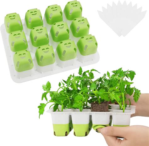 Seed Starter Tray, Reusable Seed Starter Kit, Silicone Seedling Starter ...