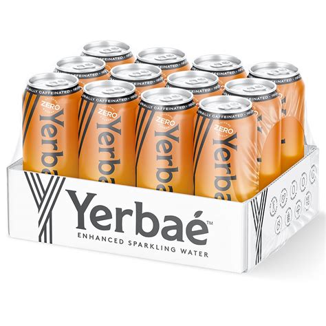 Yerbae Sparkling Water - Mango Passion Fruit Flavored Seltzer with ...