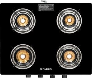 FABER Spark 4BB BK| Easy Maintenance| Anti-Skid Feet| Brass Burners ...