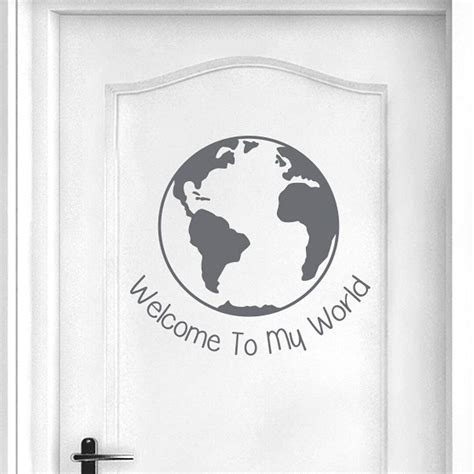 Gadgets WRAP Welcome to My World Wall Stickers for Room Door Vinyl Wall ...