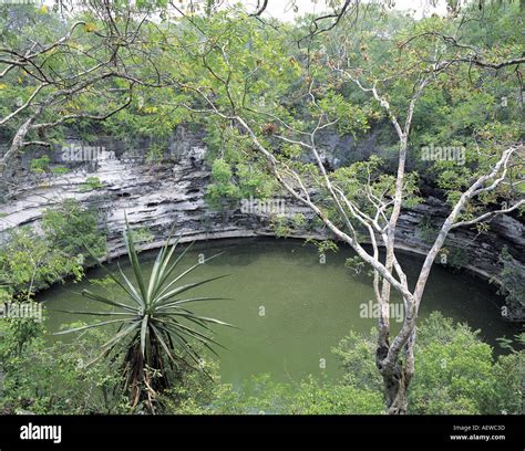 Cenote Sagrado Sacred Cenote Chichen Itza World Heritage YUCATAN MEXICO ...