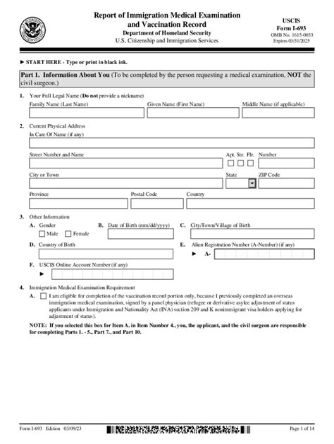USCIS Form I-693 Immigration Medical Examination - Fill Out, Sign ...