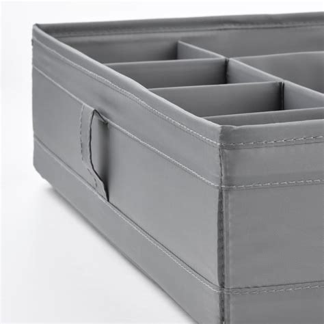 SKUBB box with compartments, dark grey, 44x34x11 cm (17 ¼x13 ½x4 ¼") - IKEA