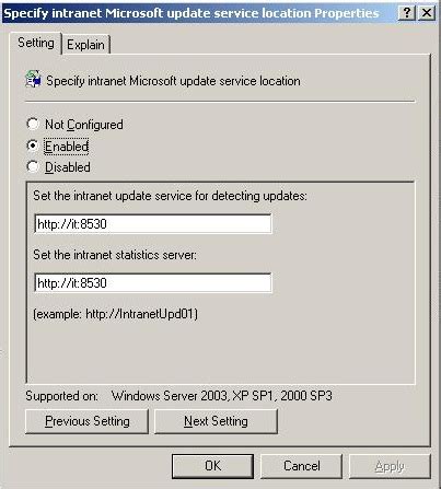 Image result for Point Client Computer to WSUS Server
