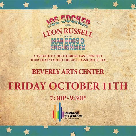 Maddogs & Englishmen Concert: Tribute to Joe Cocker & Leon Russell ...