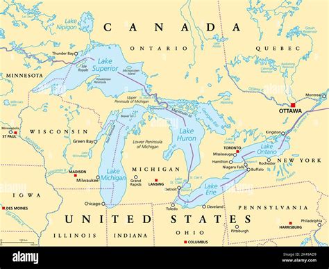 Us Map Including Great Lakes Great Lakes Facts And Figures | US EPA
