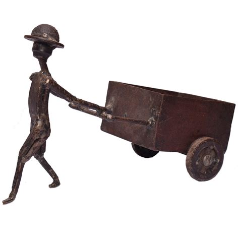 Upcycled Metal Art The Cart Puller — TVAMI