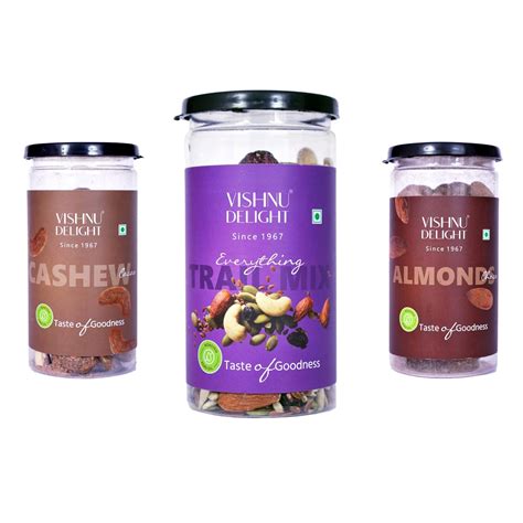 Vishnu Delight Premium Monthly Nuts Combo (Cocoa Cashew 90g, Choco ...