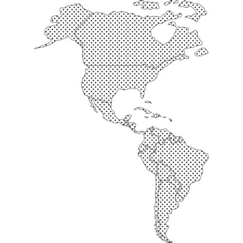 The Dotted map of the america continental 55810380 PNG