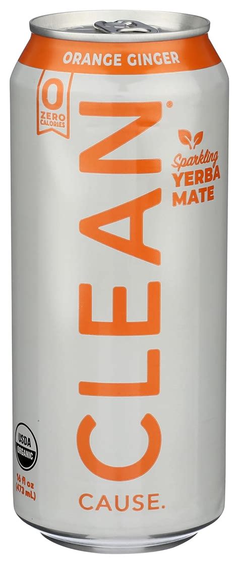 CLEAN CAUSE. Clean Cause Organic Orange Ginger Yerba Mate - 16 Fl India ...
