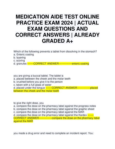Image result for Basic Medication Exam Practice Questions