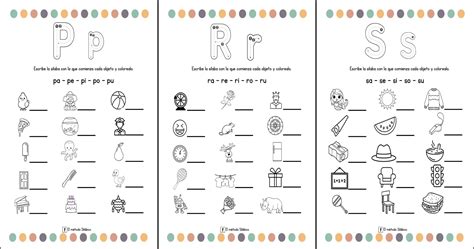 Método silábico actividades con las letras m - s -t - l - r - p ...