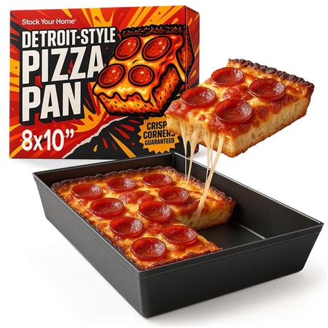 8x10 Detroit Style Pizza Pan – Non-Stick Deep Dish Aluminum Pan for ...