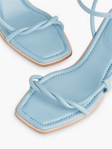 Whistles Mollie Twist Leather Strap Kitten Heel Sandals