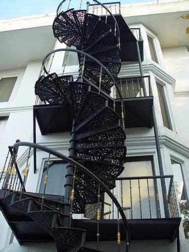 Metal Staircase and Handrail - Wood with GI Staircase Handrail ...