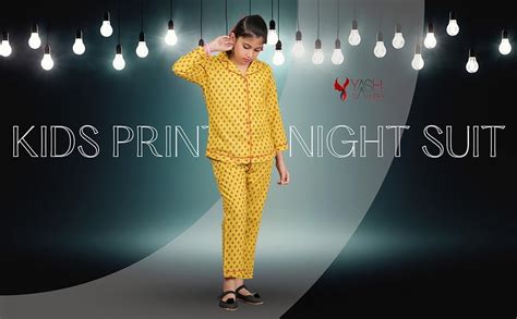 Buy Yash Gallery Kids Cotton Slub Floral Printed Night Suit for Girls ...