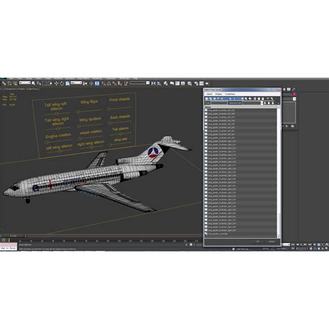 Boeing 727 100 Air France Rigged 3D | 3D Molier International