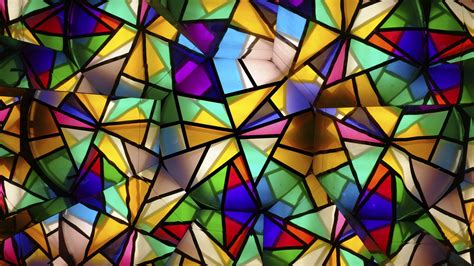 Download wallpaper 2560x1440 stained glass, colorful, glass fragments ...