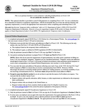 Fillable Online uscis i 129 optional list h 2b form Fax Email Print ...