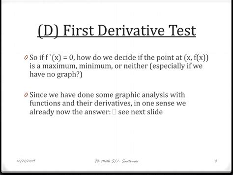 PPT - First Derivative Test in IB Math SL1 PowerPoint Presentation, free download - ID:9246539