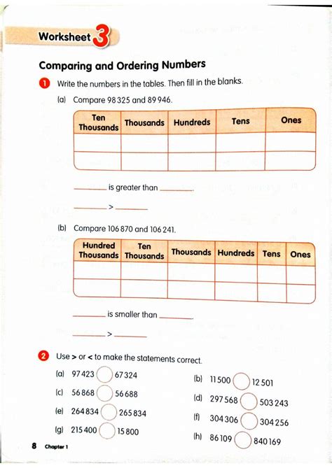 Image result for 5th Grade Math Worksheets Ordering Numbers