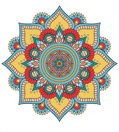 Buy Decor Villa PVC Vinyl Round Rangoli Flower Floor Sticker Decal for ...